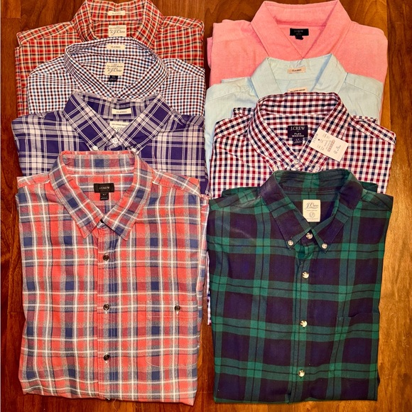 J Crew 8 pack of button-up shirts - Picture 1 of 3